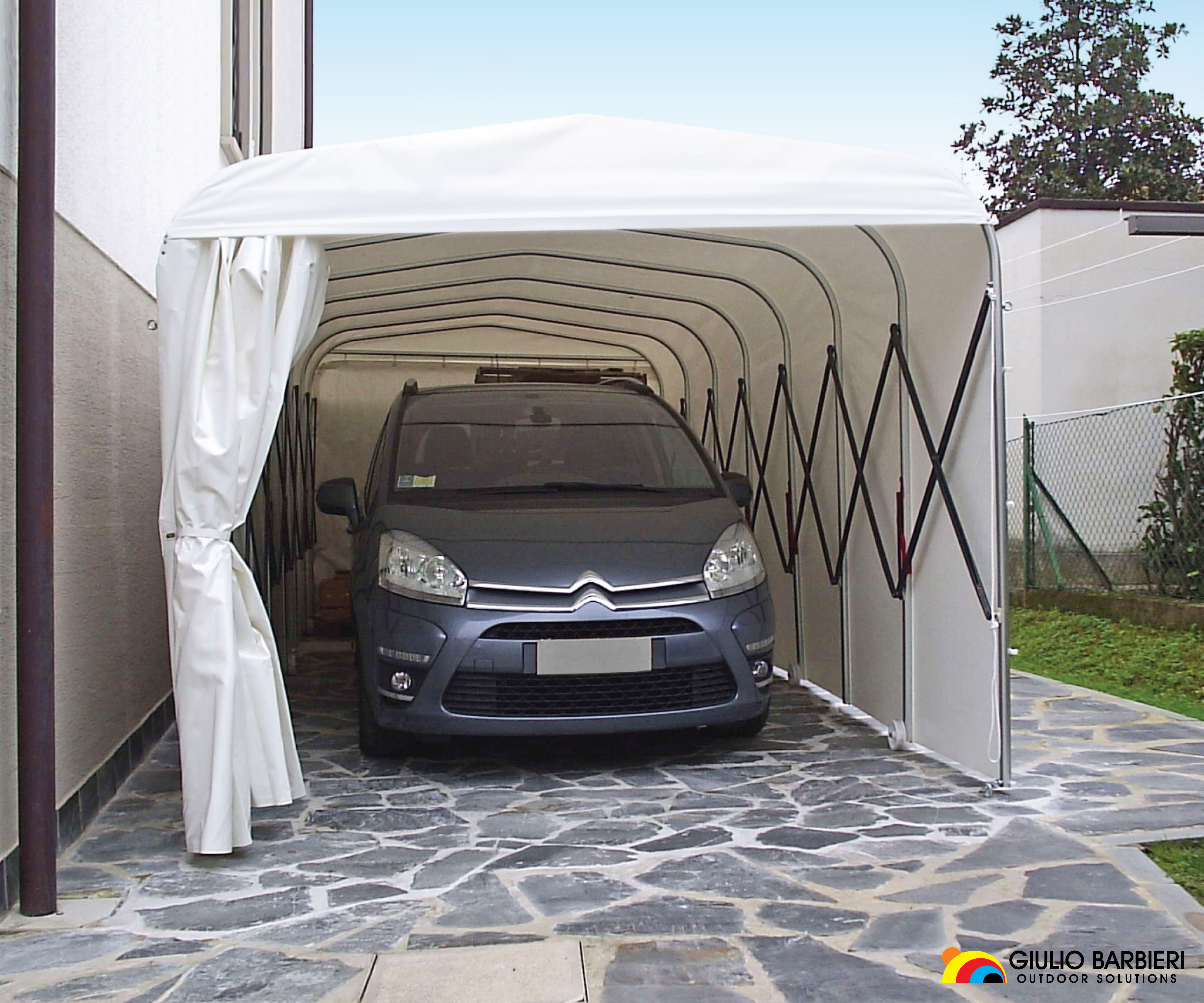 Портативный гараж для автомобиля. Гараж тентовый COVERIT Урал (3х6 м). Garage Tent Folding car Garage Carport. Раздвижной навес для автомобиля. Складной навес для машины.